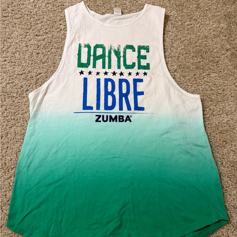 Zumba Fitness men’s  Green Ombre Tank Top